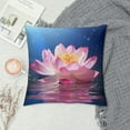 thumbnail image 2 of JEUXUS  Pink Lotus Throw Pillow Covers Glittering Pillow Cases Decorative Soft Square Case Home Decor for Sofa Bed Living Room Farmhouse, 2 of 5