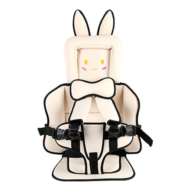Silla para asiento de bebé, cojín de seguridad portátil para coche, colchón transpirable para niños menores de 12 años, Color Beige, conejo
