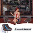 thumbnail image 4 of FDW Set of 2 Swivel Bar Stools, Height Adjustable PU Leather Bar Chairs with Back, Comfortable Kitchen Counter Stools, Brown, 4 of 7