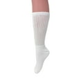 thumbnail image 4 of Long Cotton Cushion Casual Crew Socks White 6 Pairs Size 9-11, 4 of 4