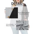 thumbnail image 5 of NISVIYA Women Winter Plus Size Fashion Button Decor Blouses Lightweight Crewneck Tops Gray, 5 of 6
