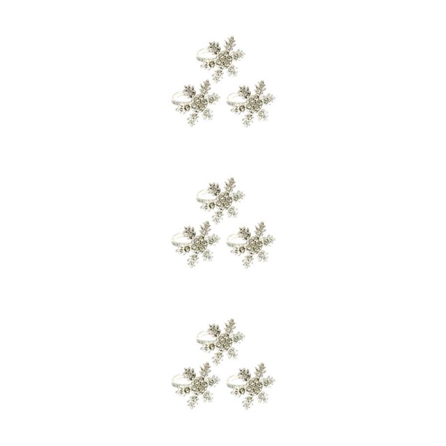 Monstrate Valentine Napkins Plates Snowflake Design Buckle Jewelry Napkin Metal Decorations Rhinestone Rings Clasps Table Banquets Type1 NO1