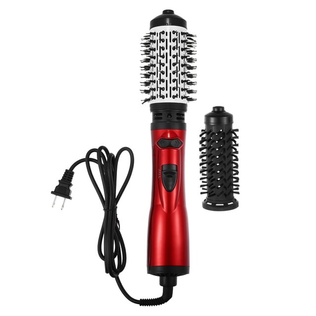 Unique Bargains 1 Ensemble Brosse Sèche-Cheveux 3-en-1 Ronde Kit de Brosse Rotative à Air Chaud avec 2 Brosses à Friser Détachables à Rotation Automatique