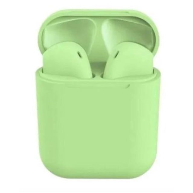 Audífonos Inalámbricos Bluetooth Estuche Carga I-12 Verdes Nyddau I-12