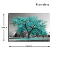 thumbnail image 1 of Visual Art Decor Black White Teal Tree Canvas Wall Art Prints Framed and Stretched Poster for Living Room Bedroom Ready to Hang, 1 of 1
