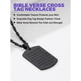 thumbnail image 6 of PROSTEEL Cross Necklace for Men Stainless Steel Dog Tag Bible Verse Black Pendant Chain Christmas Jewelry Gifts for Son, 6 of 8