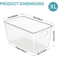 thumbnail image 2 of Clear Plastic Storage Bins for Pantry Food Storage Containers with Handle for Cabinet Kitchen Countertops Cupboard Fridge Pantry Organizers Large, 2 of 9