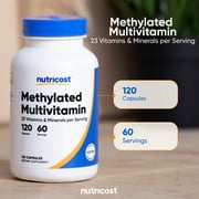 Nutricost Methylated Multivitamin 120 capsules, 60 servings - 23 Vitamin & Minerals Per Serving