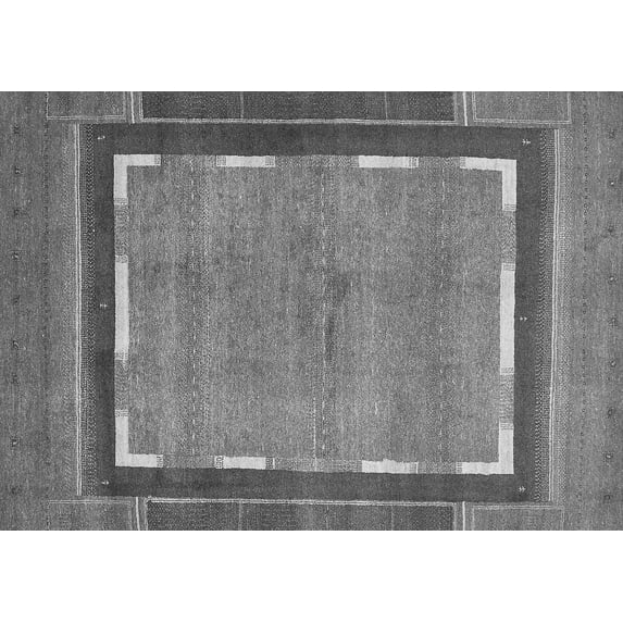Ahgly Company Indoor Rectangle Abstract Gray Modern Area Rugs, 8' x 12'