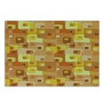 thumbnail image 3 of Retro Cutting Board, Abstract Square Pattern Rounded Funky Geometric Modern Ornament Tiled Illustration, Decorative Tempered Glass Cutting and Serving Board, Small Size, Multicolor, by Ambesonne, 3 of 5