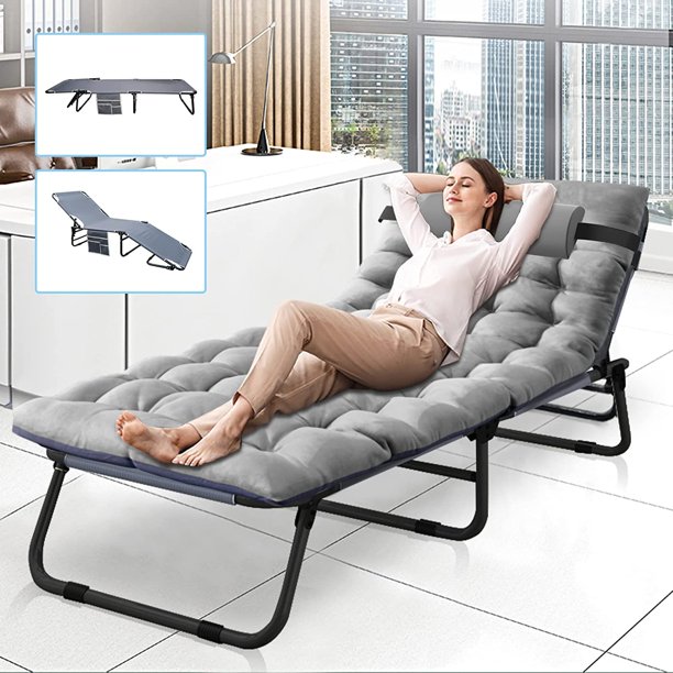 ABORON Folding Guest Bed,Adjustable 4Position,Folding Lounge Chair