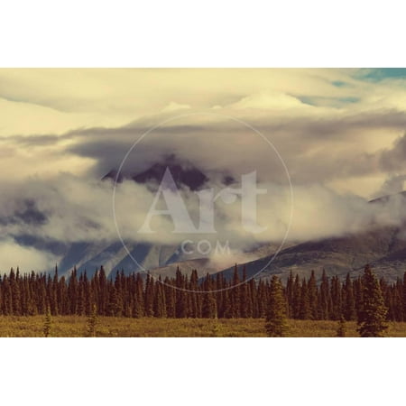 Landscapes on Denali Highway, Alaska. Instagram Filter. Print Wall Art By Andrushko