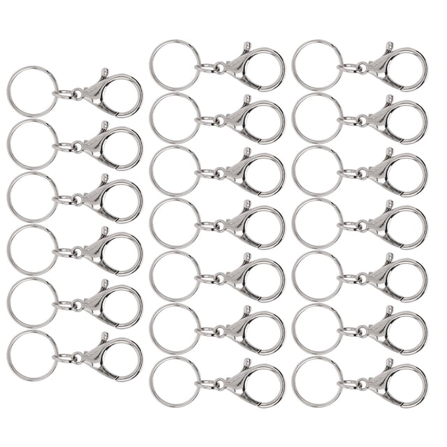 Swivel Lanyard Snap Hook, D-Ring Key Chain Clip, Rust-Proof With Clip Zipper Handle For Key Chain Lanyard Handbag 7x14mm Small Clip With 12mm Inner Diameter Key Ring,21x35mm Big