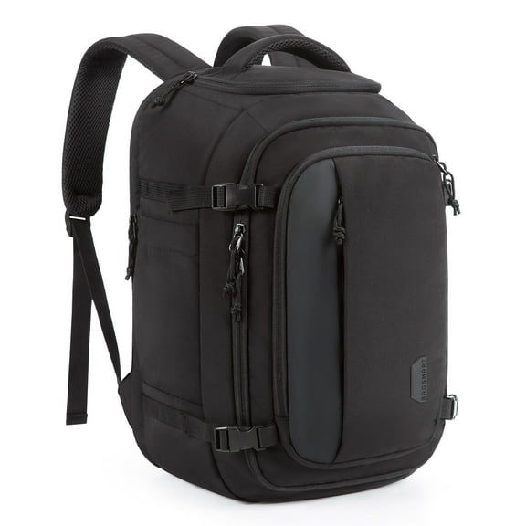 BAGSMART Travel Backpack Carry on Flight Approved, 28L Lightweight Backpack Fits 17.3 Inch Laptop for Men Women, Water Resistant Personal Item Travel Bag with USB Charging Port, Pink