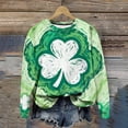 thumbnail image 5 of Ohufall Crewneck Sweatshirt for Women Oversized St. Patricks Day Shamrock Printed Long Sleeve Pullover Hoodless Sweatshirts Tops, 5 of 6
