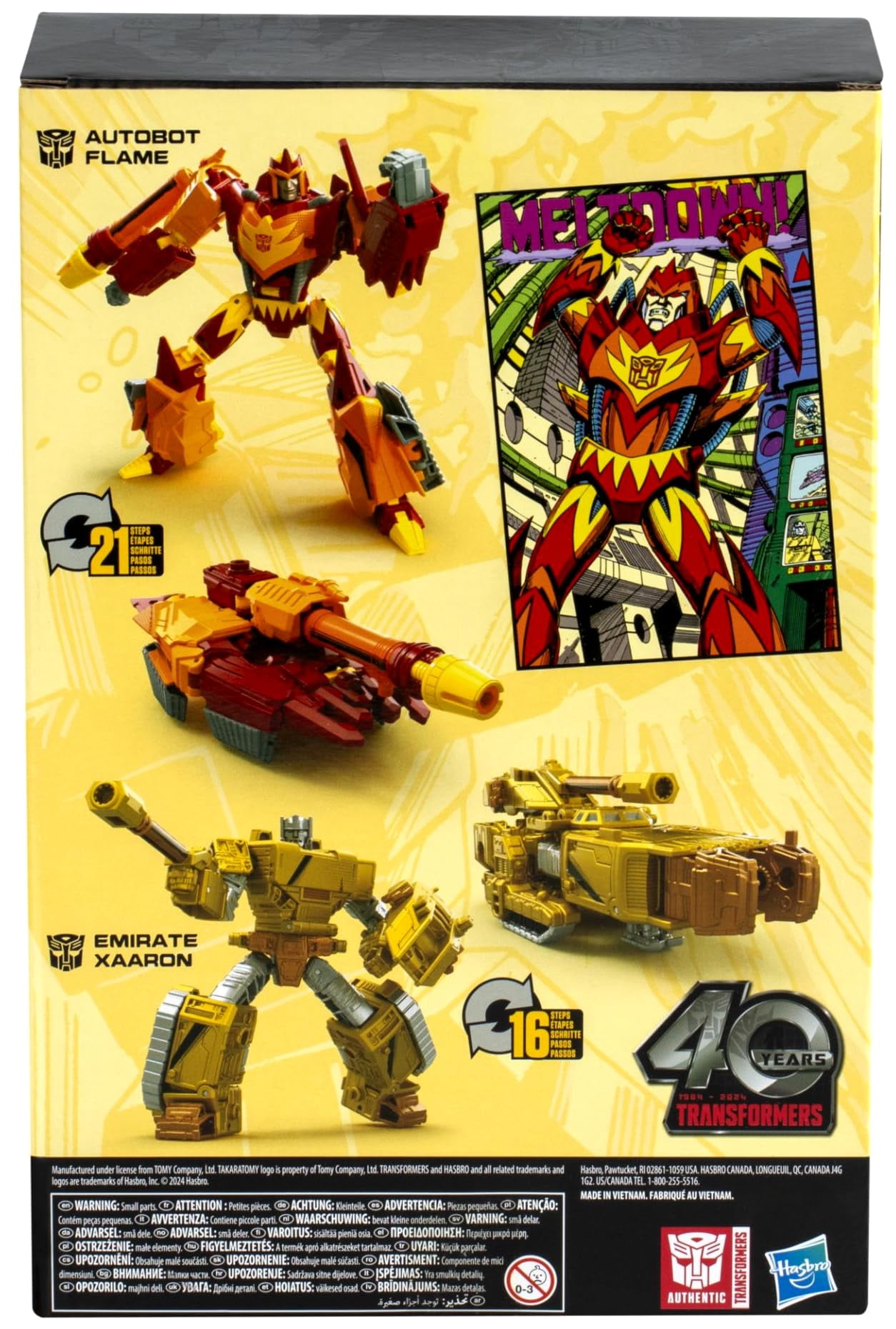 Transformers Comic Edition Autobot Flame & Emirate Xaaron Action Figure 2-Pack