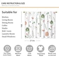 thumbnail image 2 of Boho Green Flower Kitchen Curtains Floral Plant Wildflower Bathroom Curtains Window Treatment Drapes Tier Plant Botanical Cafe Small Bedroom Short French Door Curtains 2 Panels 27.5x39 Inch, 2 of 6