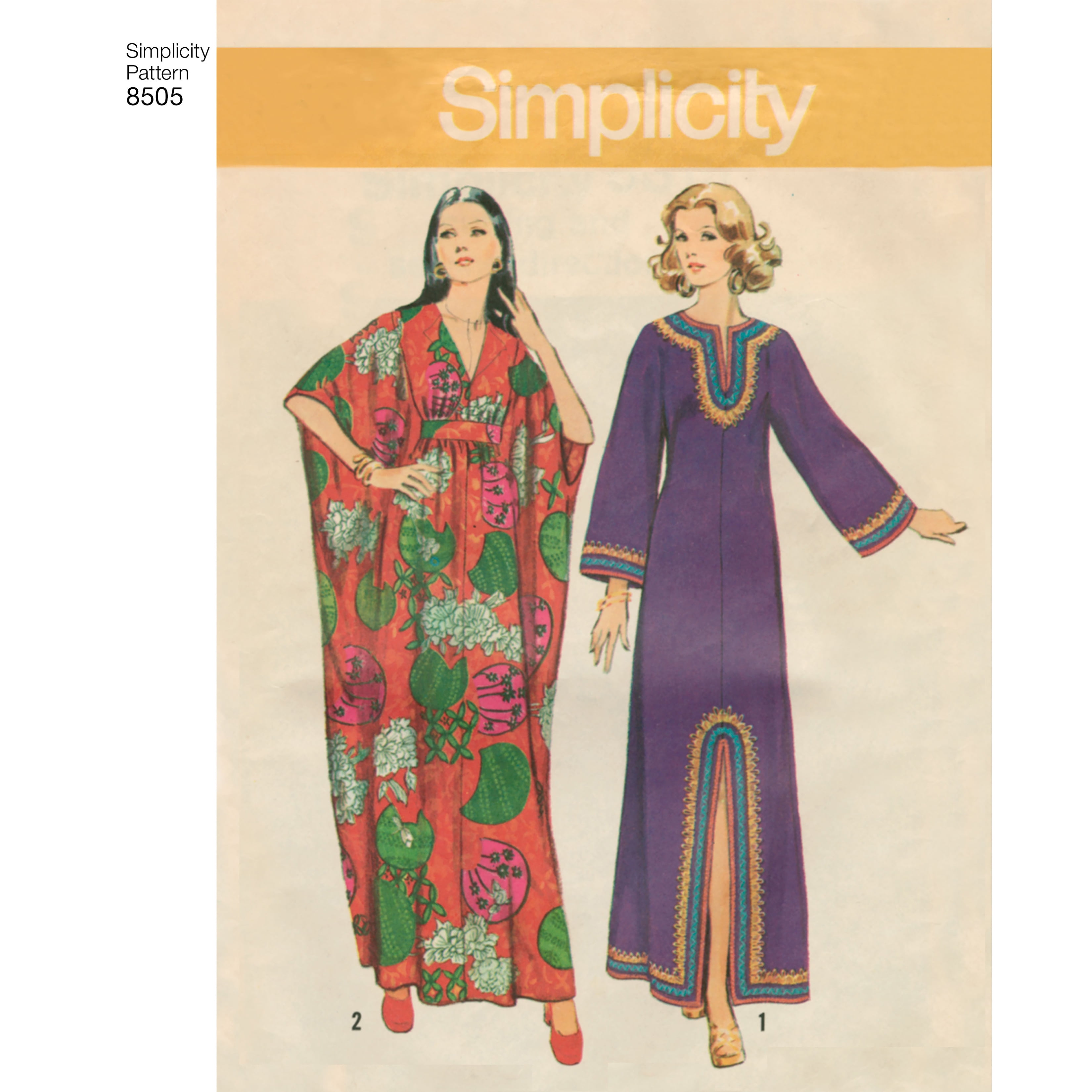 Simplicity Misses' Size SL Vintage Caftans Pattern, 1 Each Walmart