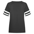 thumbnail image 4 of gakvbuo Plus Size Summer Tops For Women 2023 Trendy Women‘s Plus-Size Tops For Women Summer Round Neck T Shirts Color Block Raglan Tees, 4 of 4