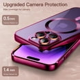 thumbnail image 4 of JETech Electroplated Case for iPhone 14 Pro 6.1-Inch, Camera Lens Full Protection, Compatible with MagSafe Wireless Charging, Shockproof Soft TPU Phone Cover (Rose Red), 4 of 7