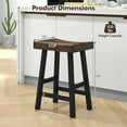 thumbnail image 3 of Gymax 24 Inch Bar Stools Set of 4 Counter Height Barstools w/ Saddle Seat, 3 of 10