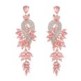 thumbnail image 1 of Pendientes de diseño de moda de aleación de diamantes con hojas geométricas de diamantes de colores pendientes femeninos, 1 of 6