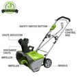 thumbnail image 4 of Greenworks 20" 13 Amp Corded Electric Snow Thrower 2600502, 4 of 10