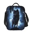 thumbnail image 7 of Bingfone Night Scene Of Wolves Reusable Insulated Lunch Bag Cooler For Work School Picnic Or Travel, 7 of 7