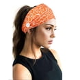 thumbnail image 3 of Bandeau Imprimé Orange avec Bouton, Porte-Visage, Protège Oreilles et Tête, 3 of 5