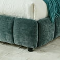 thumbnail image 6 of Hassch King Size Upholstered Platform Bed Frame with 4 Storage Drawers and Soft Headboard, Chenille Fabric, Dark Green, 6 of 10