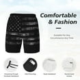 thumbnail image 3 of Mens Swim Trunks America Us Flag Retro Quick Dry Board Shorts with Compression Liner, 3 of 6