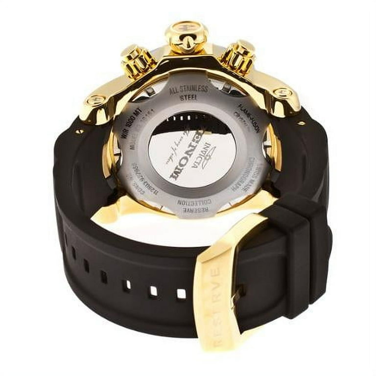 Invicta Venom Champagne Dial Black Polyurethane Gold Ion plated Men s Watch 16151