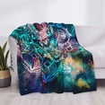 thumbnail image 3 of Yiaed Watercolor Mandala Print Blanket Throw Blanket Soft Cozy Flannel Blanket for Home Bed Sofa Couch Chair-50"x40", 3 of 6