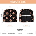 thumbnail image 3 of Red Mushroom Cartoon Black Pattern Seat Covers for Dining Room Chairs Set Of 4,Stretch Printed Washable Chair Seat Cover with Elastic Ties and Button,Removable Waterproof Couch Cushion Covers, 3 of 6