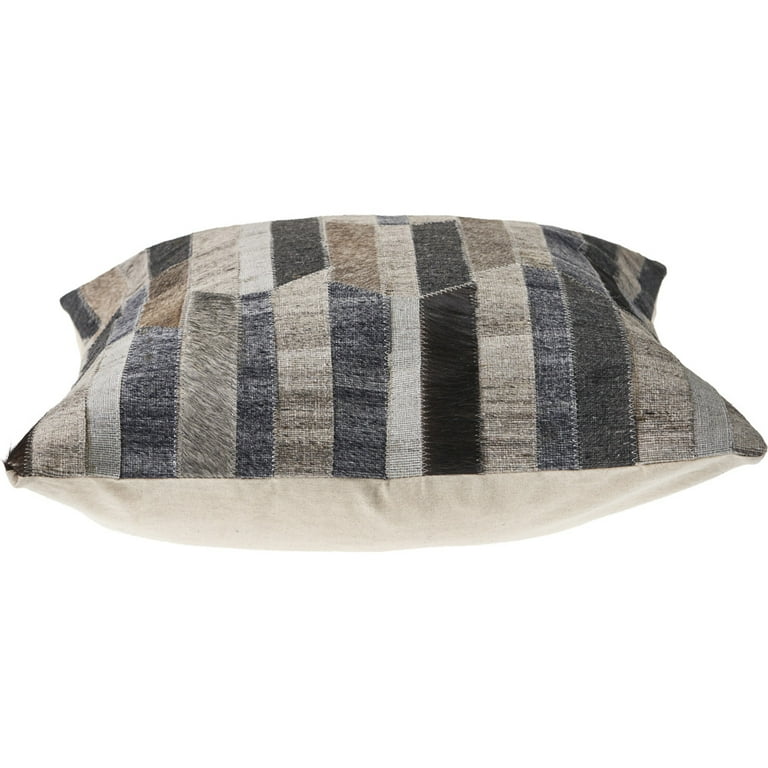 Gray leather throw 2025 pillows