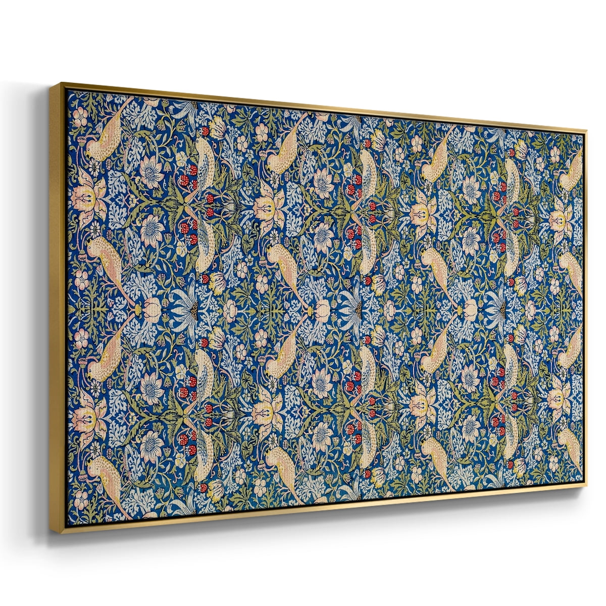 Vintage Abstract Print-XXI Framed in Gold Wood Gallery Wrapped Canvas 25 in. x 37 in.