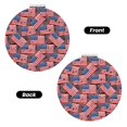 thumbnail image 2 of Uemuo America Flags1 Print Compact Portable Pocket Makeup Mirror - Leather Cover, Elegant Travel Cosmetic Mirror for Purse, Pocket, and Handbag-Round Shape, 2 of 9