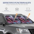 thumbnail image 4 of Bingfone Gothic Red Skull Cemetery Windshield Sun Shade 2-Piece Foldable Car Front Window Sunshade for Most Sedans SUV Truck-Large, 4 of 6