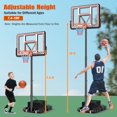 thumbnail image 3 of 7.4-10ft Adjustable Portable Basketball Hoop, 44" Shatterproof PC Backboard, Fillable Base, Outdoor Basketball Goal System for All Ages, 3 of 9