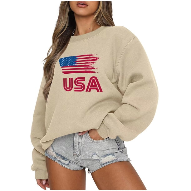 ICHUANYI Clearance Fashion Women Round Neck Long Sleeve Printing Loose Sweatshirt Blouse Tops ICHUANYI "ICHUANYI"