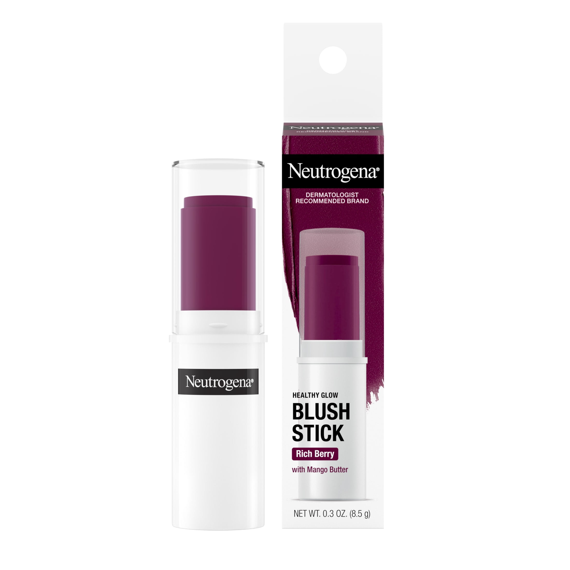 Neutrogena Healthy Glow Blush Stick Makeup, Rich Berry, 0.3 oz