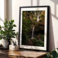 thumbnail image 4 of Mystical Cascade - Oregon Photography Waterfall Forest Nature Woodland Scenic Wilderness Autumn Black Framed Wall Art Print 16 x 24 inches, 4 of 8