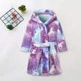 thumbnail image 2 of TOWED22 Kid Fleece Hooded Robes Girls Cartoon Bathrobes Boys Soft Plush Sleepwear Toddler Fuzzy Pajamas, 2 of 6