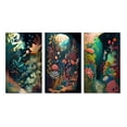 thumbnail image 2 of Designart "Bountiful Wilderness Blessings IV" Floral & Botanical Wall Art Set Of 3 - Traditional Green Canvas Set For Living Room Decor, 2 of 6