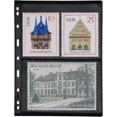 thumbnail image 1 of GHSDFBB Stamp Album Binder Stamp Protect Sleeve Album 10 Black PVC Inside Pages Stamp Pages, for Stamp Pages Collectors-2 Line, 1 of 7