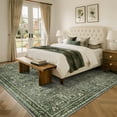 thumbnail image 5 of Lahome Green 8x10 Rugs for Living Room, Vintage Boho Washable Large Bedroom Area Rug, Non Slip Floral Mat Soft Low Pile Carpet for Dining Room Farmhouse Office, 5 of 11