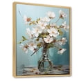 thumbnail image 2 of Designart "Apple Blossom Monochromatic gracefulness XIX" Floral Floater Framed Canvas Art Print, 2 of 7