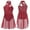 A-Burgundy, variant on Cut Out Back Chiffon Contemporary Lyrical Dance Costume