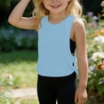 thumbnail image 2 of fatyb Girls Workout Crop Tank Tops Open Side Sleeveless Athletic Shirts Summer Running Tops for Kids, 2 of 7