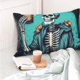 thumbnail image 4 of Balery Vintage Skull Beer Funda de Cojín Estampada, Regalos para Mujeres, Regalos de Amor para Ella, Regalos para Novia o Esposa, Funda de Almohada-14"x20", 4 of 6